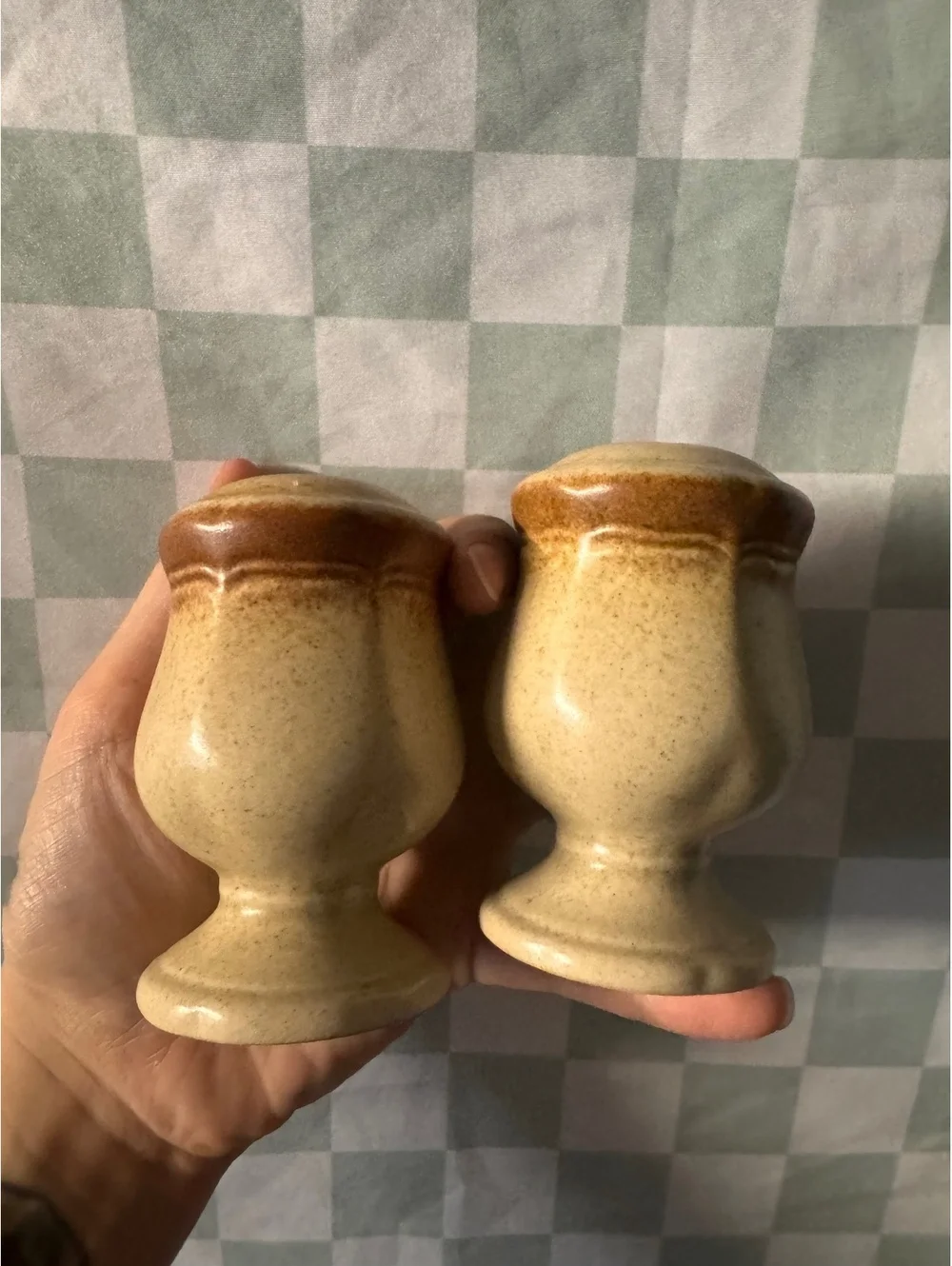 Vintage Mikasa Wooden Salt and Pepper Shaker Holder Set Made in Thailand